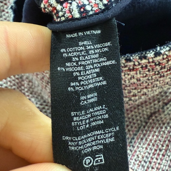 THEORY Ualana Z Beacon Tweed Zip-front Cropped Blazer Jacket - Picture 6 of 11